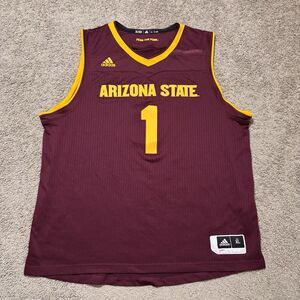 Adidas Arizona State Sun Devils Basketball Jersey Mens XL Burgandy NCAA